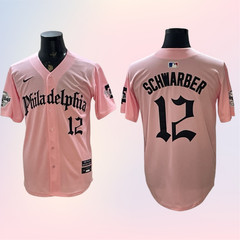 Men’s Phillies #12 Kyle Schwarber Cool Base Jersey All Stitched
