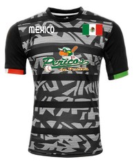 Jersey Mexico Pericos de Puebla 100% Polyester BlackGrey_Made in Mexico